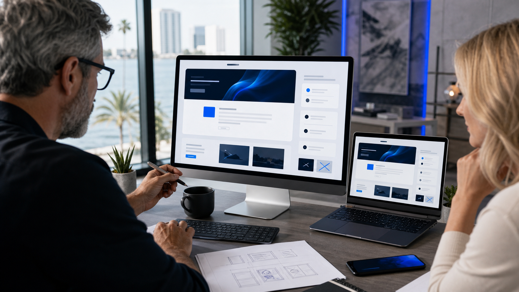 A modern site is built for two audiences at once: the human deciding, and the AI deciding what to recommend.